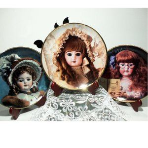 3 Beautiful 8" Collector Plates w/24K Border Mint Condition Collectible Gift Set